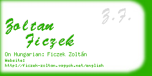 zoltan ficzek business card